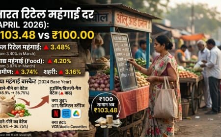 India Retail Inflation April 2026: रिटेल महंगाई बढ़कर 3.48% हुई, खाने-पीने की चीजें और OTT अब महंगे