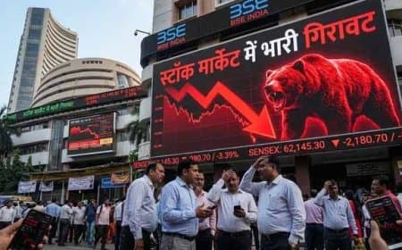 लाल निशान पर खुला शेयर बाजार... सेंसेक्स 200 अंक लुढ़का और निफ्टी 24000 के नीचे