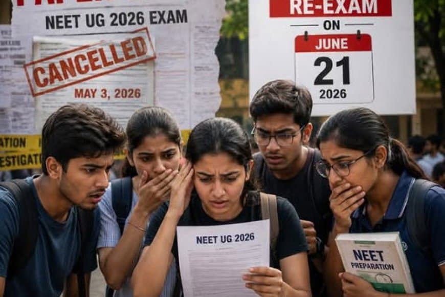 नीट-यूजी-2026: एनटीए ने किया री-एग्जाम तिथि का एलान... 21 जून को देशभर में दोबारा होगी परीक्षा