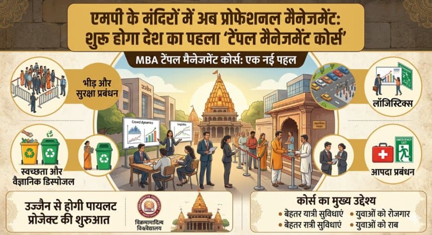 एमपी के मंदिरों में अब प्रोफेशनल मैनेजमेंट: शुरू होगा देश का पहला 'टेंपल मैनेजमेंट कोर्स'
