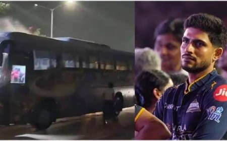 आईपीएल: होटल लौटते समय बस में लगी आग... गुजरात टाइटंस के खिलाड़ियों की बाल-बाल बची जान