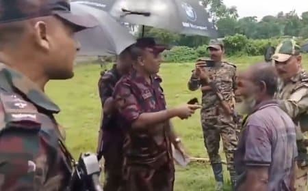 भारत-बांग्लादेश सीमा पर तनाव: नो-मैन्स लैंड में फंसा बांग्लादेशी हिंदू बुजुर्ग, BSF और BGB में तीखी बहस
