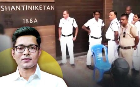 बंगाल: अभिषेक बनर्जी के घर का छापा, रात तीन बजे ताला तोड़कर पुलिस घुसी अंदर, सुबह-सुबह पहुंचीं ममता बंगाल: अभिषेक बनर्जी के घर का छापा, रात तीन बजे ताला तोड़कर पुलिस घुसी अंदर, सुबह-सुबह पहुंचीं ममता