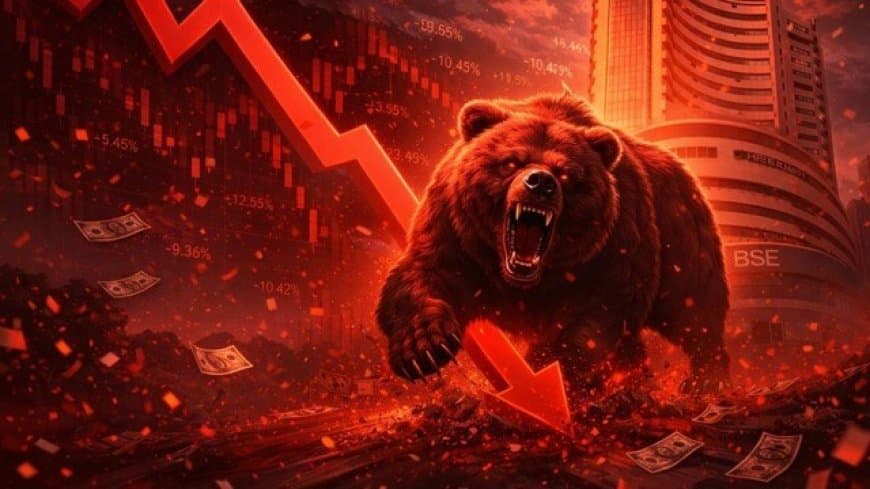 लाल निशान पर खुला शेयर बाजार... सेंसेक्स 350 अंक टूटा, निफ्टी 23300 से फिसला