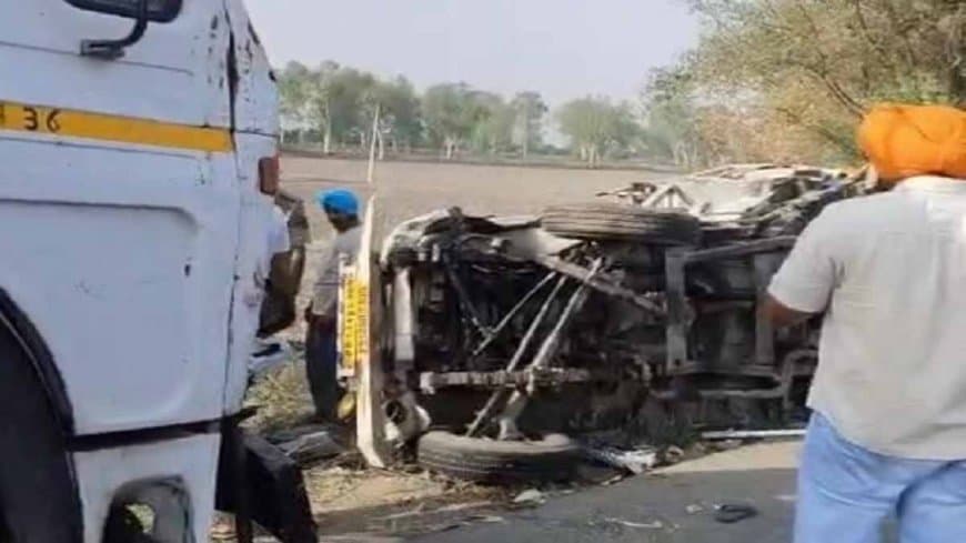 पंजाब में  भीषण हादसा: फिरोजपुर में महिंद्रा पिकअप और ट्राले की भिडंत... आठ लोगों की मौत... 18 गंभीर