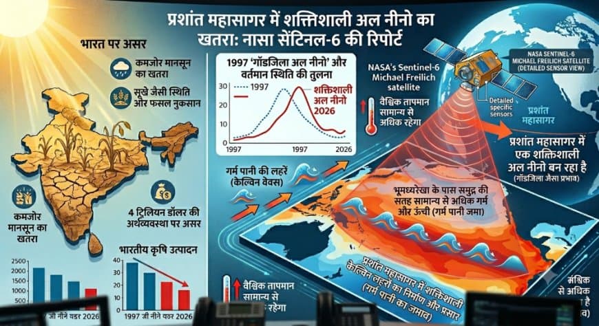 प्रशांत महासागर में अल नीनो का खतरा: भारत के मानसून और अर्थव्यवस्था पर क्या होगा असर?