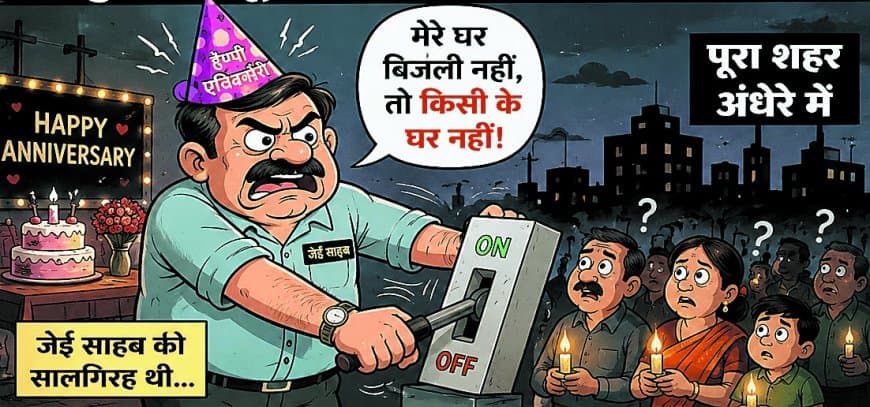 नागौद में अफसर के घर बिजली गई, 22 मिनट अंधेरे में डूबा शहर