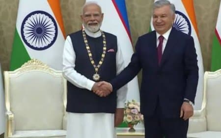 PM Modi Uzbekistan Visit: प्रधानमंत्री मोदी को उज्बेकिस्तान का सर्वोच्च सम्मान, यूरेनियम सप्लाई पर बड़ी चर्चा