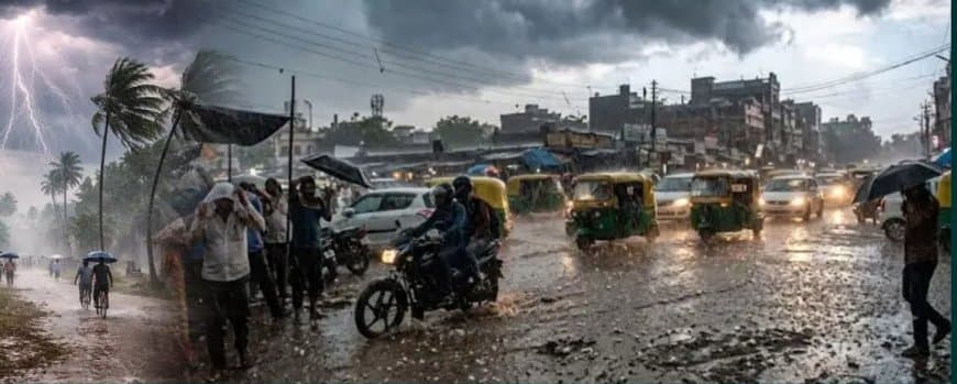 अर्नब चक्रवात का दिखा असर: यूपी में 40 घंटे से लगातार बारिश, 14 राज्यों में अलर्ट... बिहार में तीन की मौत