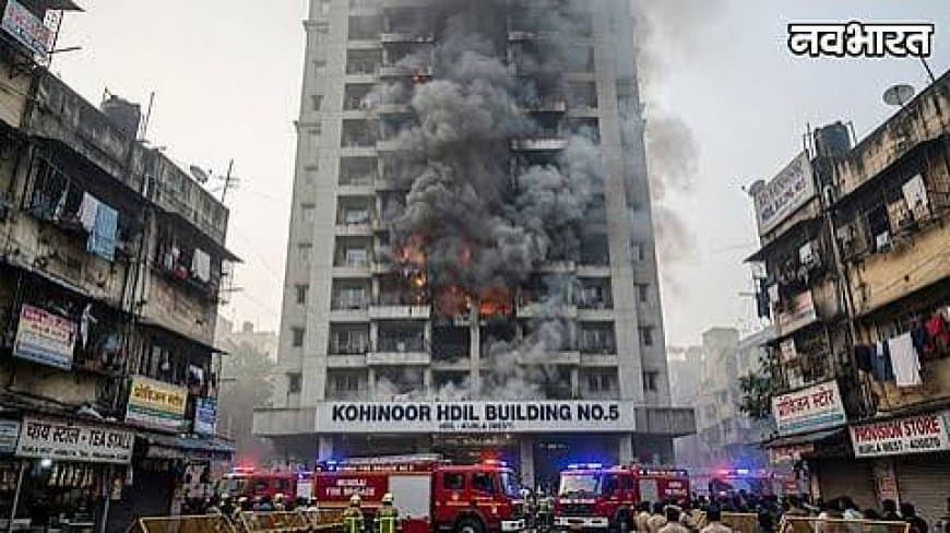 मुंबई के कुर्ला में 13 मंजिला इमारत में लगी भीषण आग, 3 बच्चों समेत 9 लोग घायल