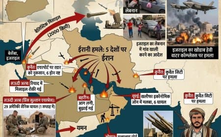 ईरान-इजराइल युद्ध: हूती विद्रोहियों ने दागी मिसाइल, 5 देशों पर ईरानी हमला