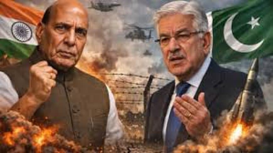 भारत-पाक के बीच जुबानी जंग तेज: ख्वाजा आसिफ की कोलकाता को निशाना बनाने की धमकी और राजनाथ सिंह का पलटवार भारत-पाक के बीच जुबानी जंग तेज: ख्वाजा आसिफ की कोलकाता को निशाना बनाने की धमकी और राजनाथ सिंह का पलटवार