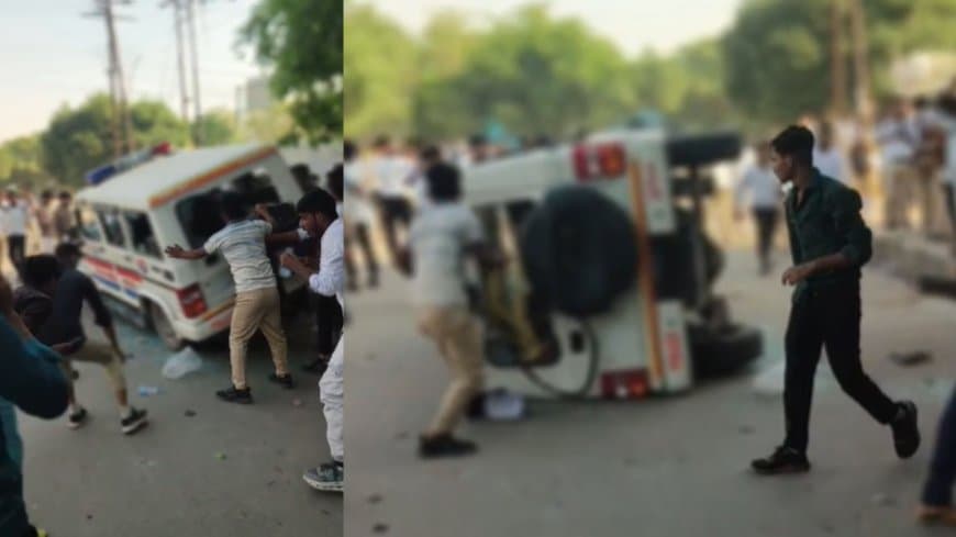 नोएडा: सैलरी को लेकर बवाल, तोड़फोड़ और कई वाहनों में लगाई आग कर्मचारियों ने हंगामा करते हुए पूरा रोड जाम कर दिया है।