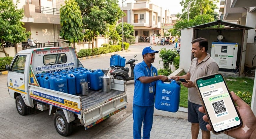 Indore Diesel Home Delivery: इंदौर में अब व्हाट्सएप से मंगाएं डीजल, घर बैठे मिलेगी डिलीवरी Indore Diesel Home Delivery: इंदौर में अब व्हाट्सएप से मंगाएं डीजल, घर बैठे मिलेगी डिलीवरी