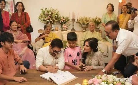 आमिर खान ने गौरी स्प्रैट संग रचाई शादी: मुंबई में हुई निजी कोर्ट मैरिज आमिर खान ने गौरी स्प्रैट संग रचाई शादी: मुंबई में हुई निजी कोर्ट मैरिज