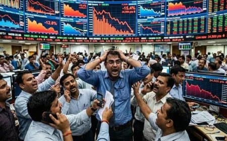 औंधे मुंह गिरा शेयर बाजार...सेंसेक्स 550 अंक टूटा और निफ्टी 24250 से नीचे... कच्चे तेल में उछाल औंधे मुंह गिरा शेयर बाजार...सेंसेक्स 550 अंक टूटा और निफ्टी 24250 से नीचे... कच्चे तेल में उछाल
