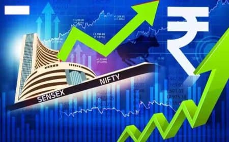 वैश्विक संकेतों से भारतीय शेयर बाजार में उछाल... सेंसेक्स 377 अंक चढ़ा और निफ्टी 24,100 के पार वैश्विक संकेतों से भारतीय शेयर बाजार में उछाल... सेंसेक्स 377 अंक चढ़ा और निफ्टी 24,100 के पार
