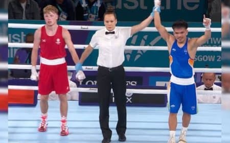 Commonwealth Games 2026: जदुमणि सिंह प्री-क्वार्टर फाइनल में, पाकिस्तान से होगी भिड़ंत Commonwealth Games 2026: जदुमणि सिंह प्री-क्वार्टर फाइनल में, पाकिस्तान से होगी भिड़ंत