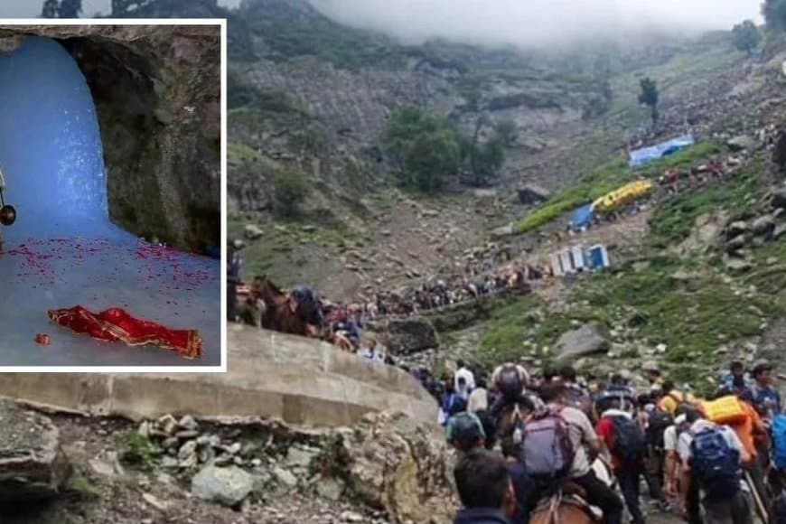सुरक्षा के सख्त पहरे में जम्मू से तीसरा जत्था रवाना...पवित्र गुफा में बाबा बर्फानी अपने पूर्ण आकार में विराजमान