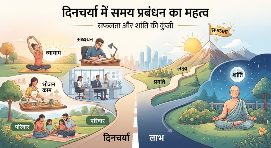 दिनचर्या में समय प्रबंधन का महत्व: सफलता और शांति की कुंजी दिनचर्या में समय प्रबंधन का महत्व: सफलता और शांति की कुंजी