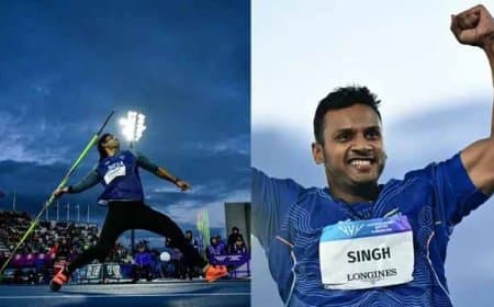 कॉमनवेल्थ गेम्स: जैवलिन थ्रो में भारत ने जीते दो पदक... नीरज चोपड़ा ने सिल्वर और यशवीर सिंह ने ब्रॉन्ज कॉमनवेल्थ गेम्स: जैवलिन थ्रो में भारत ने जीते दो पदक... नीरज चोपड़ा ने सिल्वर और यशवीर सिंह ने ब्रॉन्ज