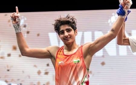 CWG 2026 Day 10: मुक्केबाजी में स्वर्ण पदकों की धूम, ट्रिपल जंप में भी चमके भारतीय खिलाड़ी CWG 2026 Day 10: मुक्केबाजी में स्वर्ण पदकों की धूम, ट्रिपल जंप में भी चमके भारतीय खिलाड़ी