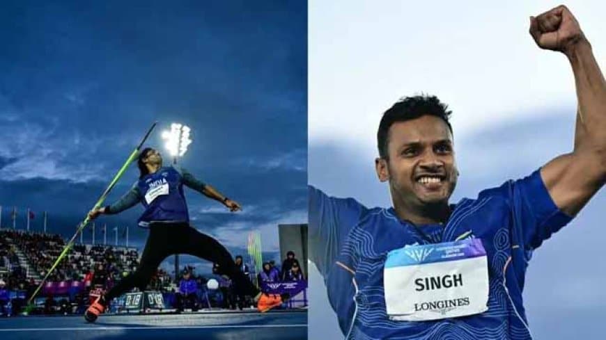 कॉमनवेल्थ गेम्स: जैवलिन थ्रो में भारत ने जीते दो पदक... नीरज चोपड़ा ने सिल्वर और यशवीर सिंह ने ब्रॉन्ज कॉमनवेल्थ गेम्स: जैवलिन थ्रो में भारत ने जीते दो पदक... नीरज चोपड़ा ने सिल्वर और यशवीर सिंह ने ब्रॉन्ज