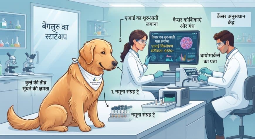 क्या कुत्ते सूंघकर लगा सकते हैं कैंसर का पता? जानिए बेंगलुरु के स्टार्टअप की इस नई रिसर्च के बारे में क्या कुत्ते सूंघकर लगा सकते हैं कैंसर का पता? जानिए बेंगलुरु के स्टार्टअप की इस नई रिसर्च के बारे में