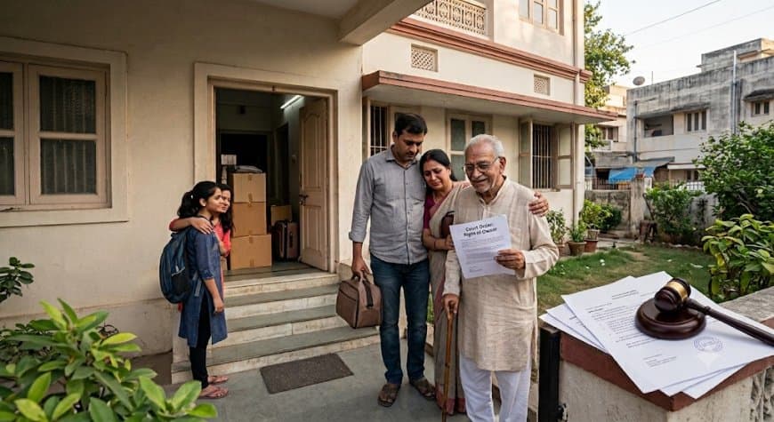 कोर्ट की दो टूक: स्व-अर्जित संपत्ति नहीं है ‘साझा घर’, बुजुर्ग ने 13 साल बाद बेटे-बहू को निकालने का केस जीता कोर्ट की दो टूक: स्व-अर्जित संपत्ति नहीं है ‘साझा घर’, बुजुर्ग ने 13 साल बाद बेटे-बहू को निकालने का केस जीता