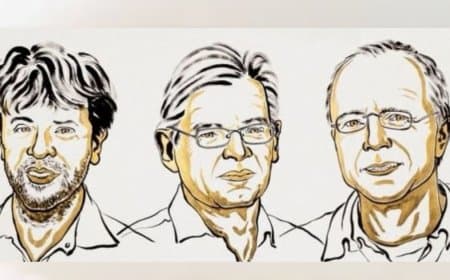 चिकित्सा का नोबेल पुरस्कार 2026: कार्ल डिसेरोथ, पीटर हेगमैन और जॉर्ज नागेल को ऑप्टोजेनेटिक्स के लिए सम्मान चिकित्सा का नोबेल पुरस्कार 2026: कार्ल डिसेरोथ, पीटर हेगमैन और जॉर्ज नागेल को ऑप्टोजेनेटिक्स के लिए सम्मान