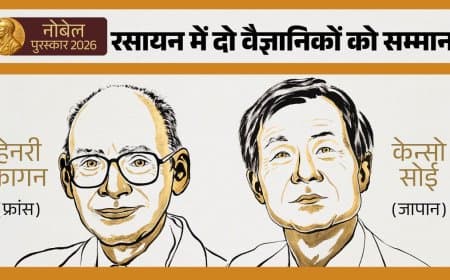 Nobel Prize in Chemistry 2026: हेनरी कागन और केन्सो सोई को रसायन विज्ञान का नोबेल पुरस्कार Nobel Prize in Chemistry 2026: हेनरी कागन और केन्सो सोई को रसायन विज्ञान का नोबेल पुरस्कार