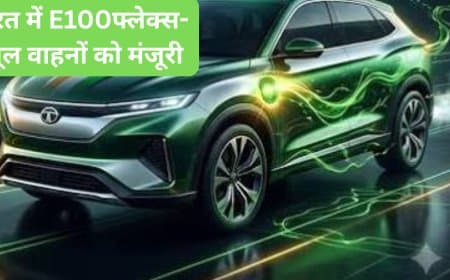 भारत में E100 फ्लेक्स-फ्यूल वाहनों को मंजूरी: जानिए नियम, फायदे और पूरी जानकारी भारत में E100 फ्लेक्स-फ्यूल वाहनों को मंजूरी: जानिए नियम, फायदे और पूरी जानकारी