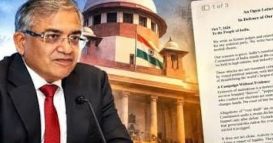 पूर्व जजों और अधिकारियों का खुला खत: संवैधानिक संस्थाओं पर हमलों और निराधार आरोपों पर चिंता पूर्व जजों और अधिकारियों का खुला खत: संवैधानिक संस्थाओं पर हमलों और निराधार आरोपों पर चिंता