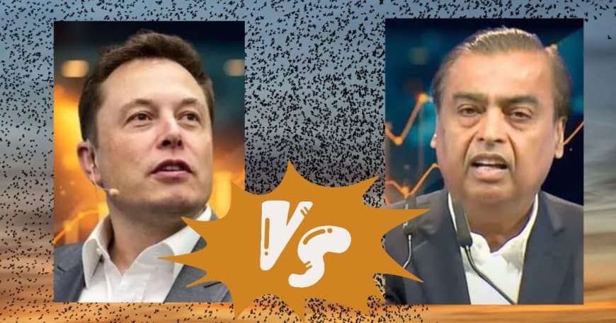 Elon Musk vs Mukesh Ambani: स्टारलिंक की भारत में एंट्री पर विवाद, जानिए पूरी सच्चाई और सरकार का रुख Elon Musk vs Mukesh Ambani: स्टारलिंक की भारत में एंट्री पर विवाद, जानिए पूरी सच्चाई और सरकार का रुख