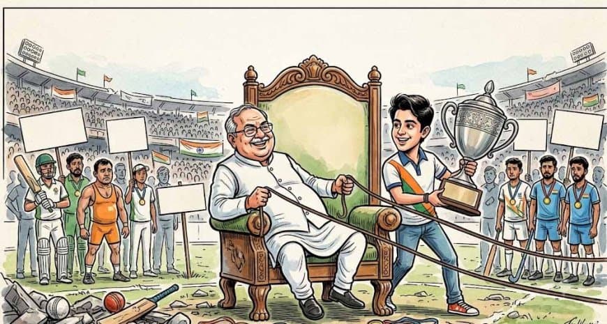 खेल में नेतागिरी! मध्यप्रदेश में खिलाड़ियों की हो रही अनदेखी और राजनेताओं का बढ़ता वर्चस्व खेल में नेतागिरी! मध्यप्रदेश में खिलाड़ियों की हो रही अनदेखी और राजनेताओं का बढ़ता वर्चस्व